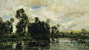 The Edge of the Pond Charles Francois Daubigny